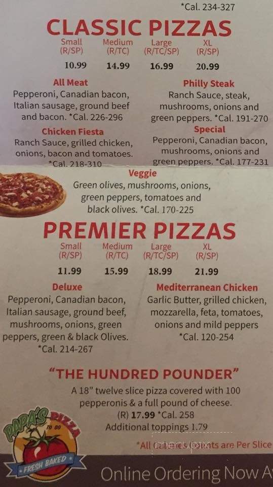 Papas Pizza To Go - Millen, GA menu_pic