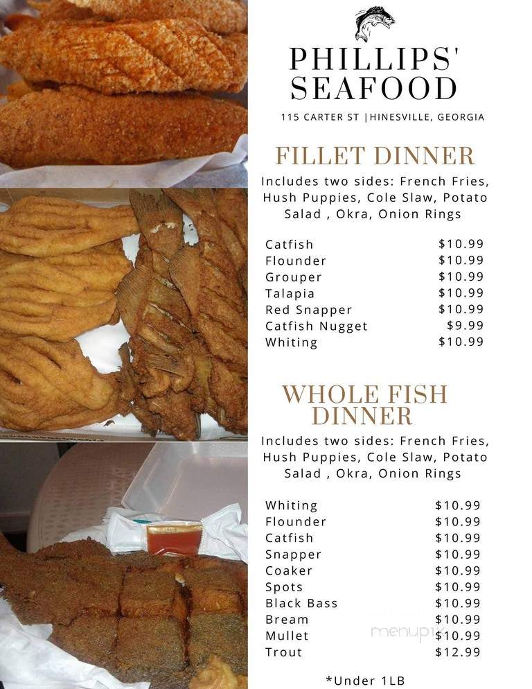 Phillips Seafood - Townsend, GA menu_pic