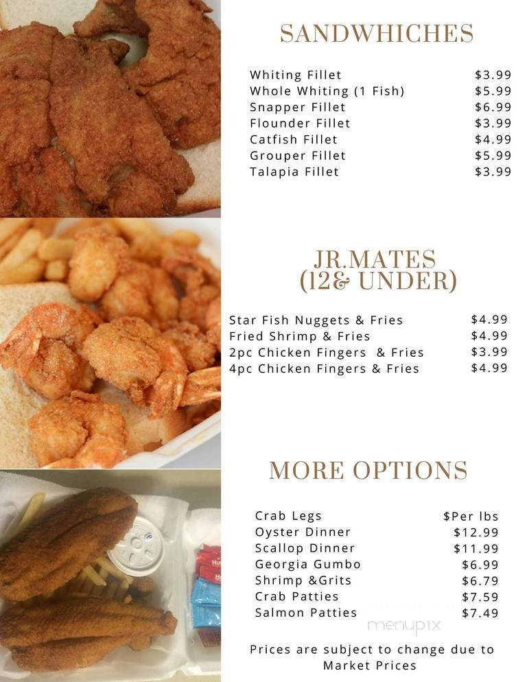 Phillips Seafood - Townsend, GA menu_pic