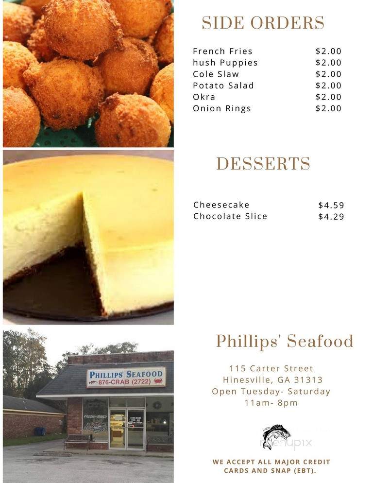 Phillips Seafood - Townsend, GA menu_pic
