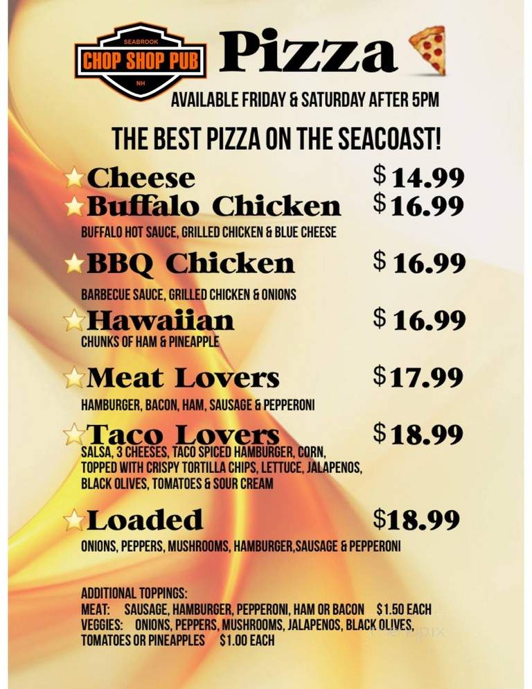 Chop Shop - Seabrook, NH menu_pic