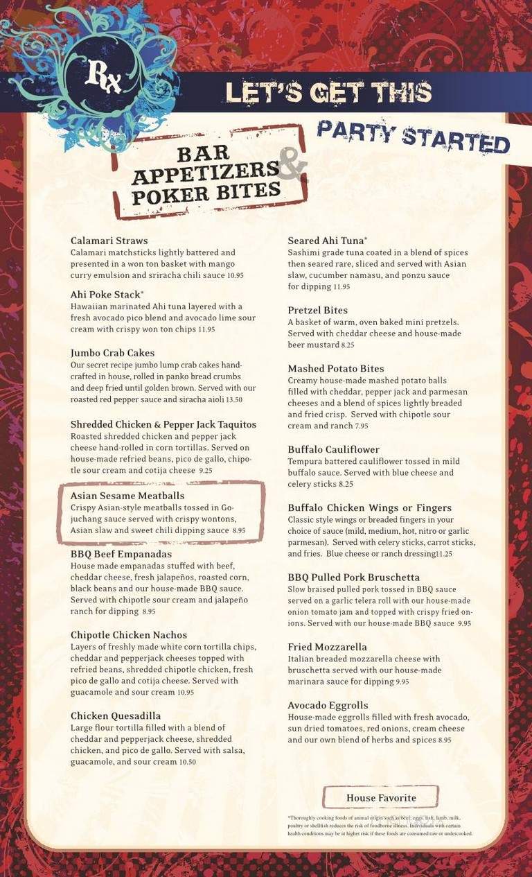 Remedys Tavern - Henderson, NV menu_pic