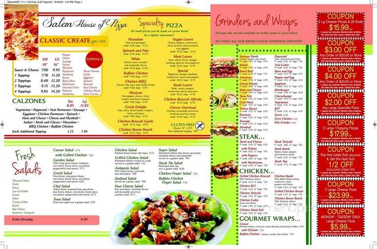 Salem House of Pizza - Salem, NH menu_pic
