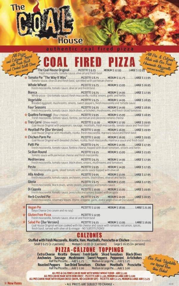 The Coal House - Point Pleasant, NJ menu_pic
