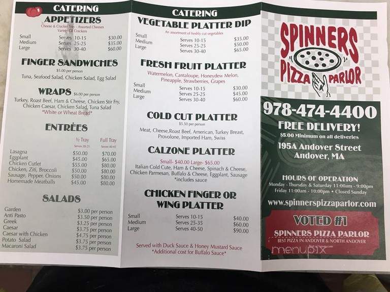 Spinners Pizza Parlors - Andover, MA