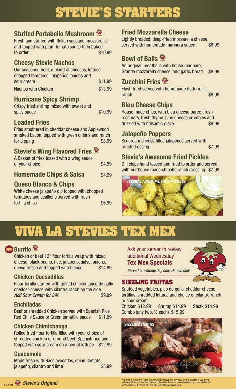 Stevie Tomatos Sports Page - Naples, FL menu_pic