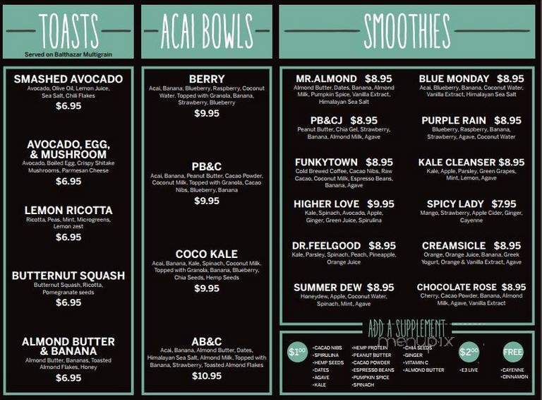 The Juice Press - New York, NY menu_pic