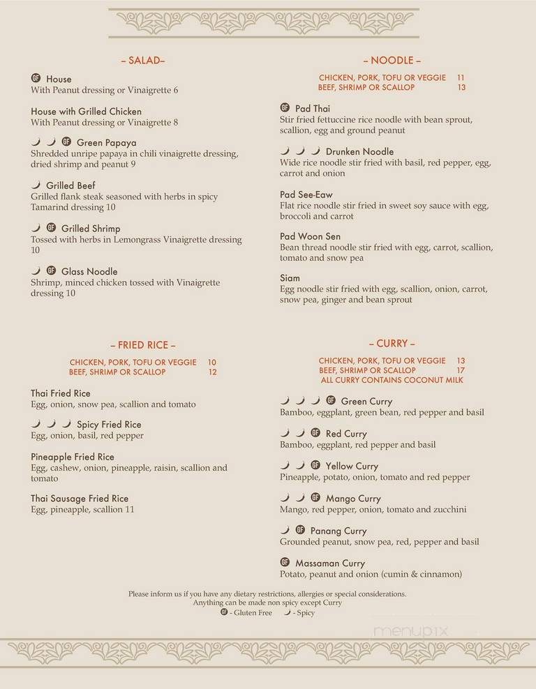 Thai Basil Restaurant - Greenwich, CT menu_pic