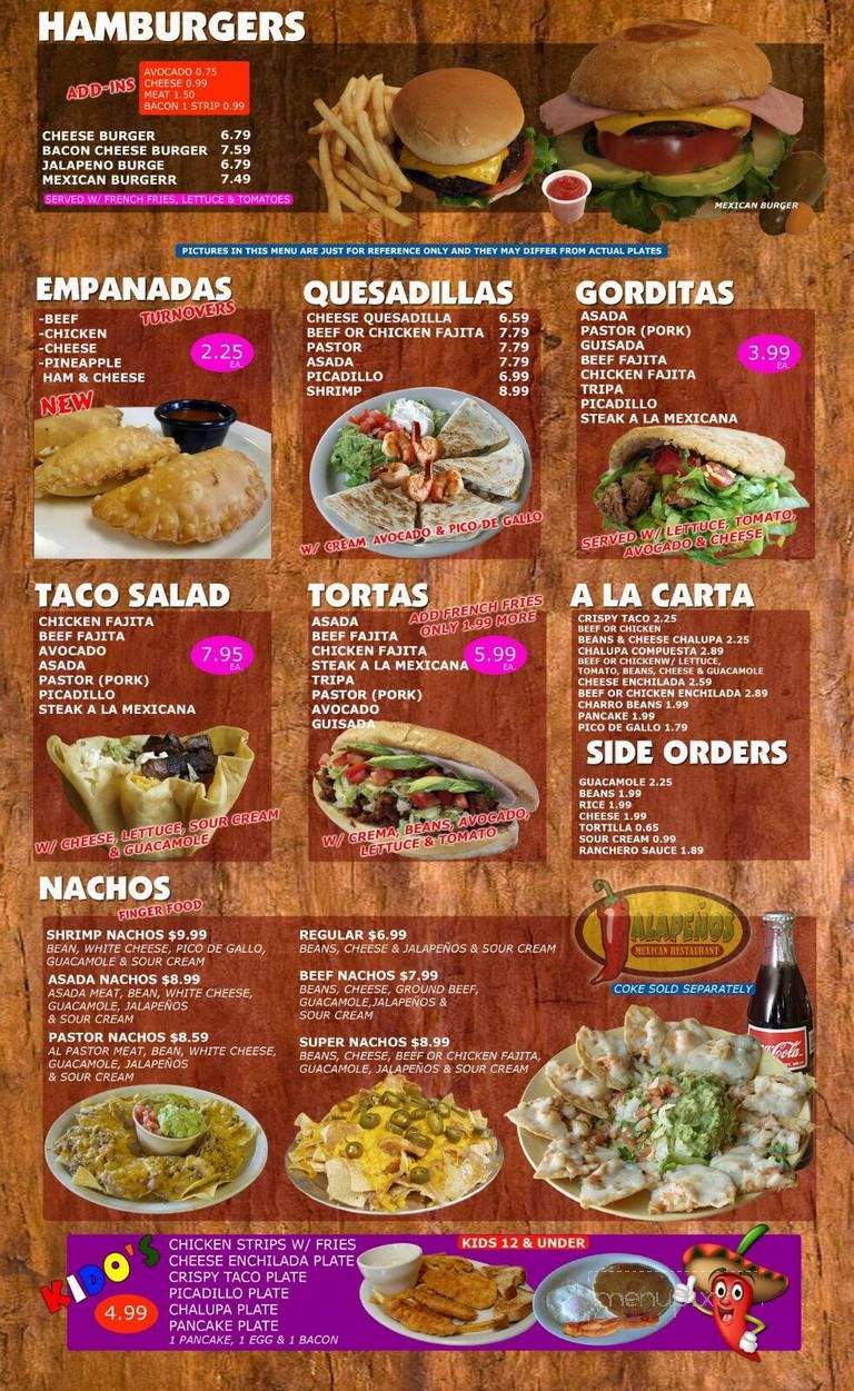 Jalapenos - San Antonio, TX menu_pic