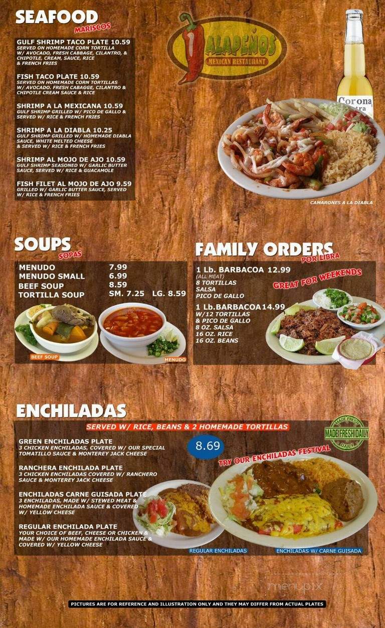 Jalapenos - San Antonio, TX menu_pic