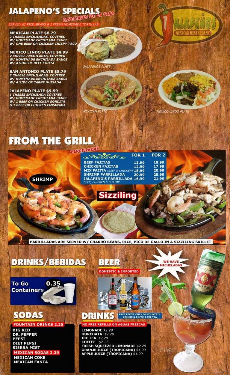 Jalapenos - San Antonio, TX menu_pic