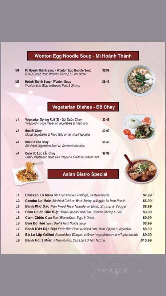 Asian Bistro - Wichita, KS menu_pic