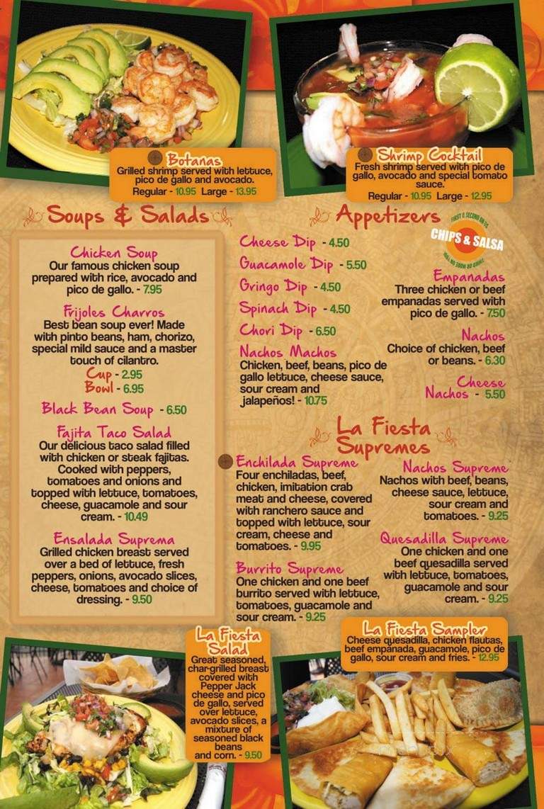 La Fiesta Restaurante Mexicano - High Point, NC menu_pic