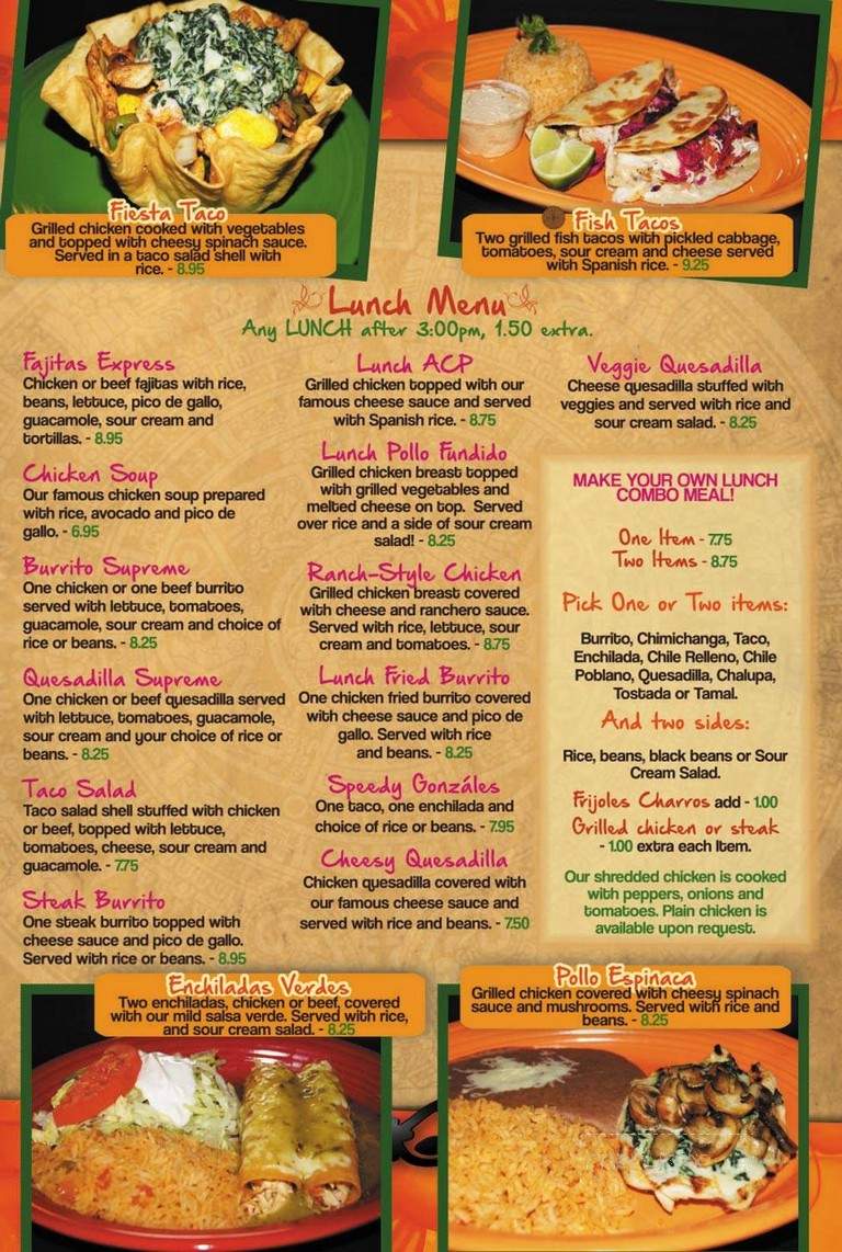La Fiesta Restaurante Mexicano - High Point, NC menu_pic