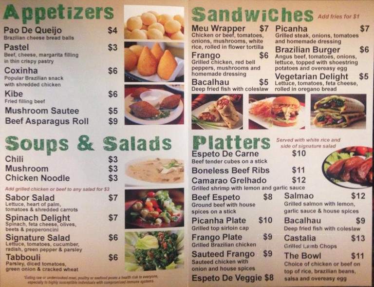 Sabor Latino - Toledo, OH menu_pic