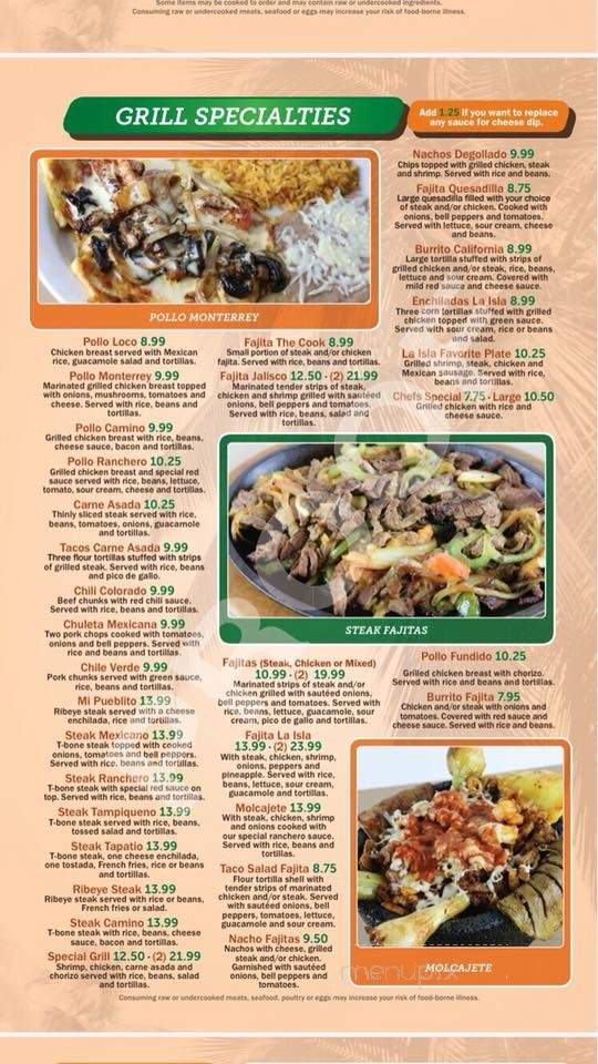 La Isla - Lawrenceburg, KY menu_pic