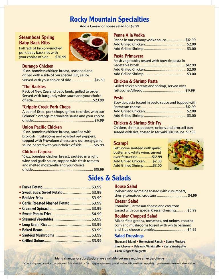 Boulder Creek - Hicksville, NY menu_pic