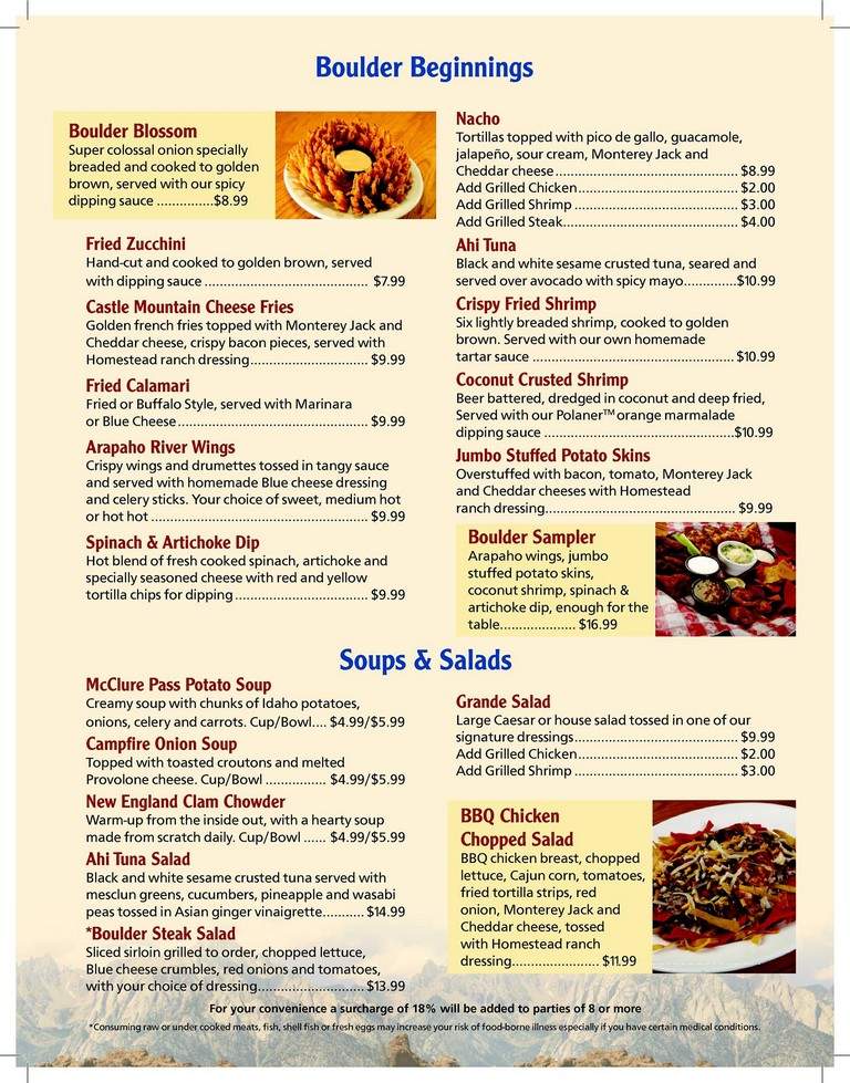 Boulder Creek - Hicksville, NY menu_pic