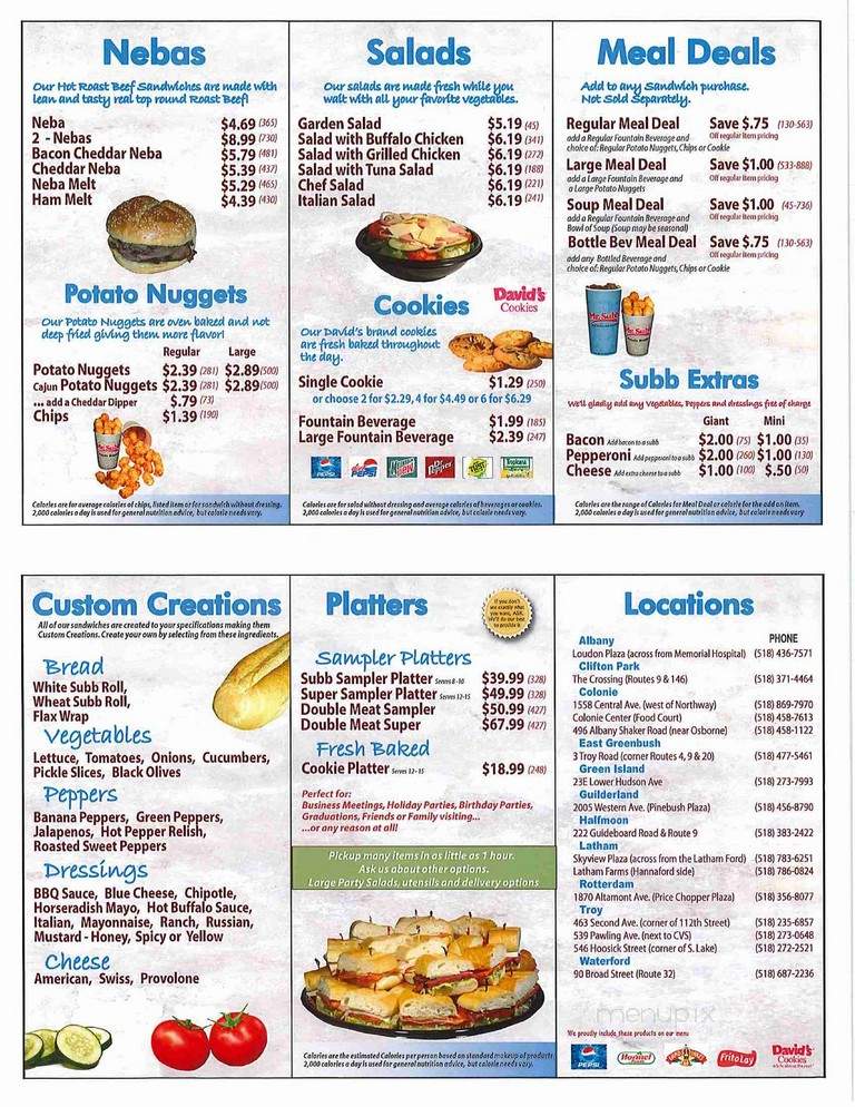Mr Subb - Latham, NY menu_pic