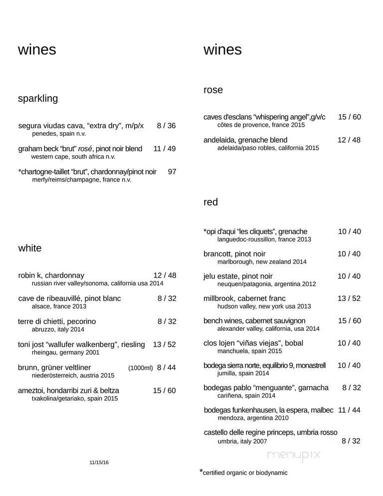 Fat Goose - Brooklyn, NY menu_pic