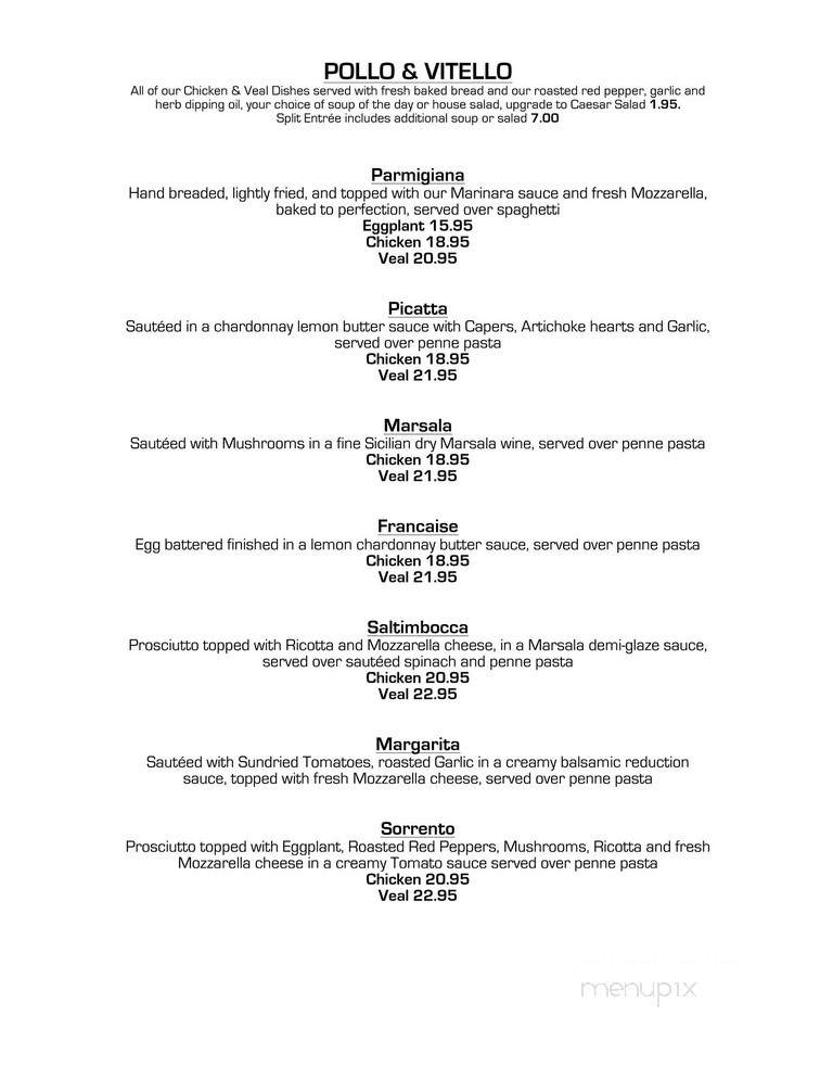 Villa Fresh Italian Kitchen - Myrtle Beach, SC menu_pic