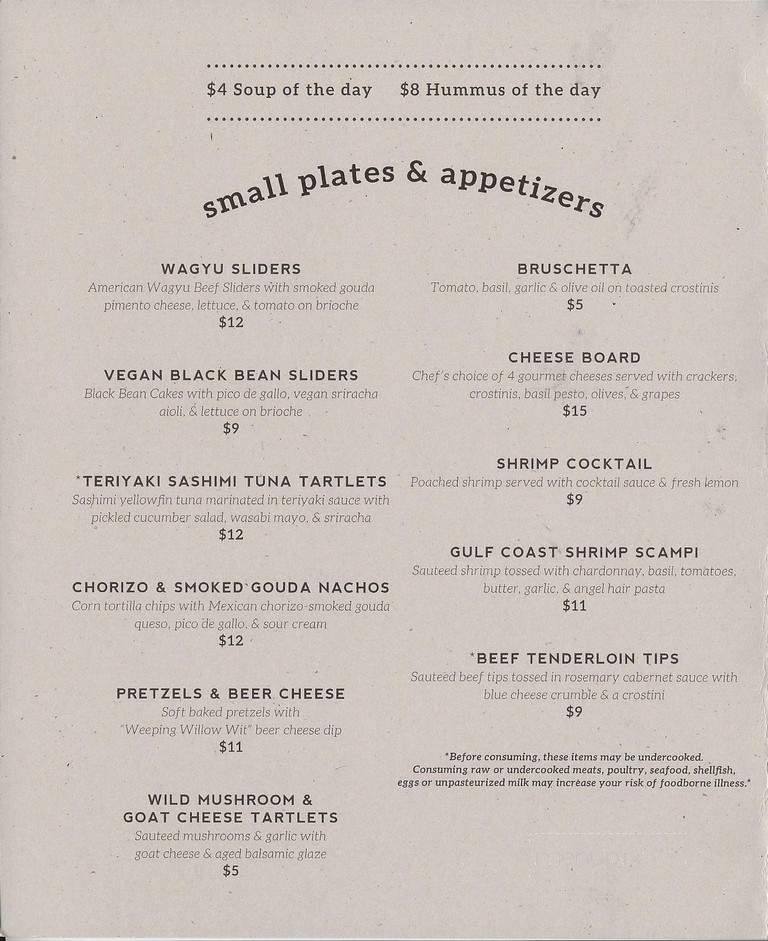 Sophies - Raleigh, NC menu_pic