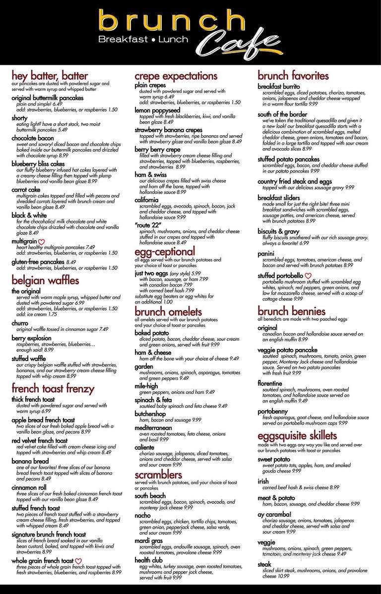 Brunch Cafe - Fox River Grove, IL menu_pic