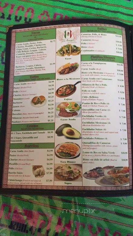 El Angel - Palatine, IL menu_pic