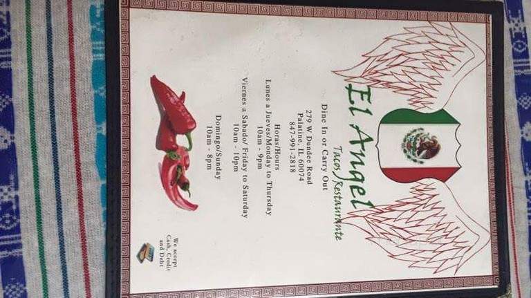 El Angel - Palatine, IL menu_pic