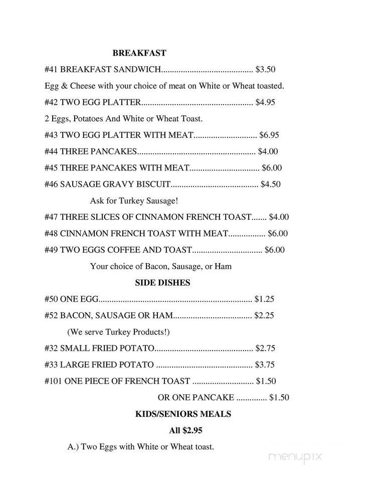 Howdy's Deli - Columbus, OH menu_pic