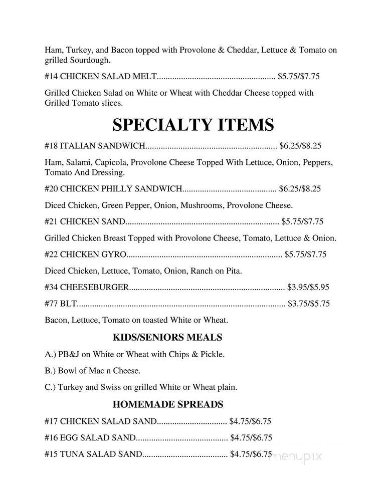 Howdy's Deli - Columbus, OH menu_pic