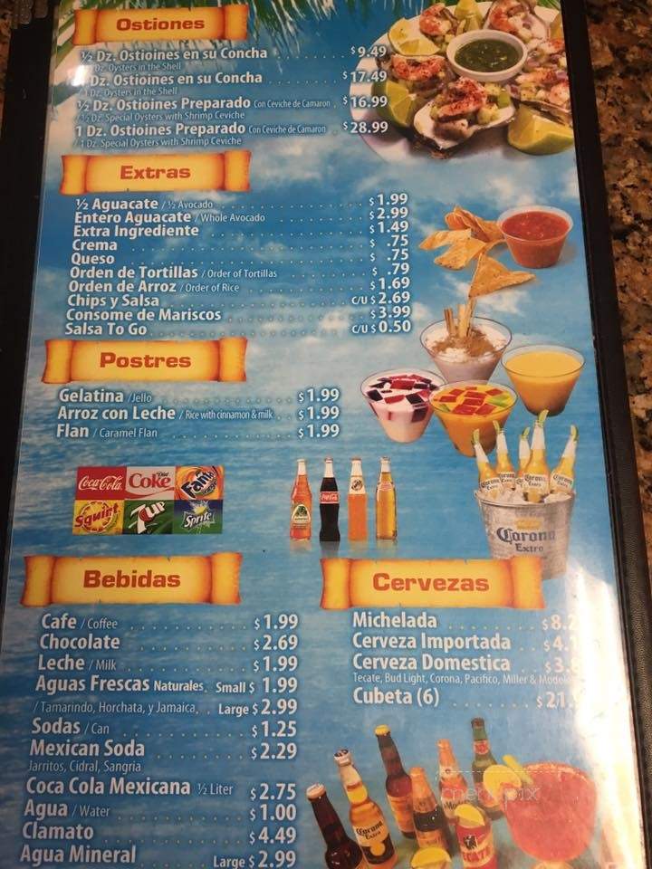 Mariscos Isla De Pacifico - Pomona, CA menu_pic