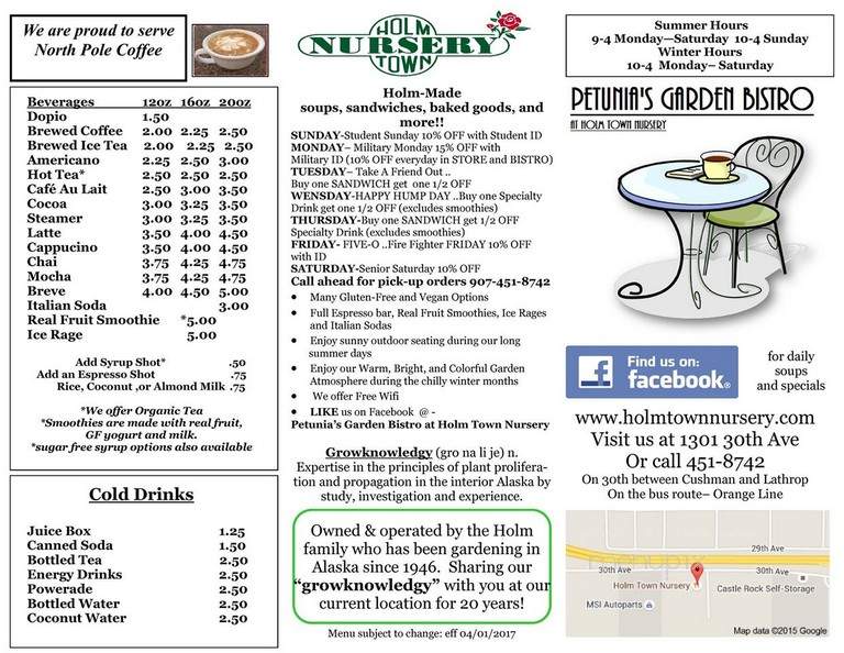 Petunia's - Fairbanks, AK menu_pic
