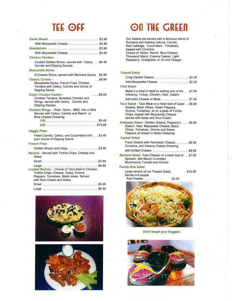 Pizza Putt - South Burlington, VT menu_pic