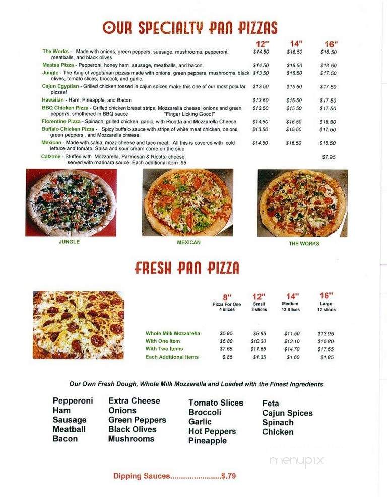 Pizza Putt - South Burlington, VT menu_pic