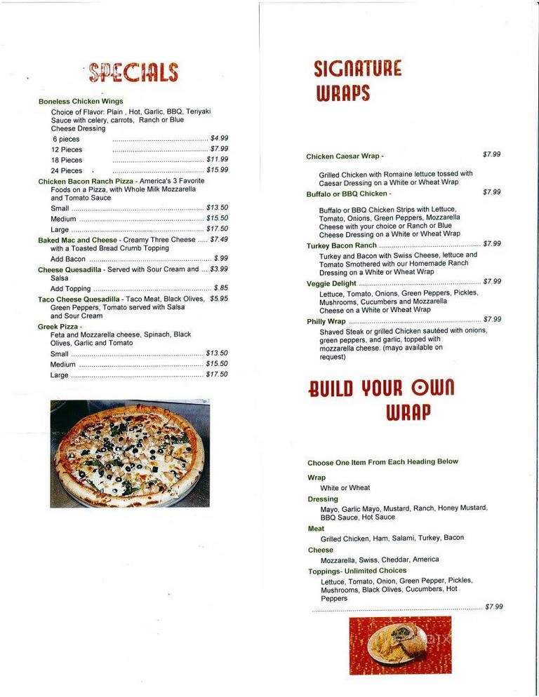 Pizza Putt - South Burlington, VT menu_pic