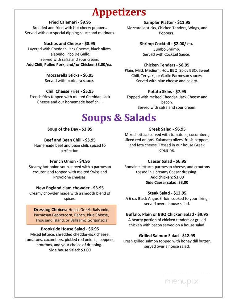 Brookside Steakhouse and Tavern - Higganum, CT menu_pic