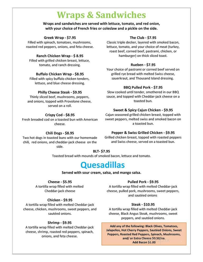 Brookside Steakhouse and Tavern - Higganum, CT menu_pic
