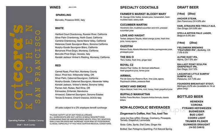 Cat Cora San Francisco - San Francisco, CA menu_pic