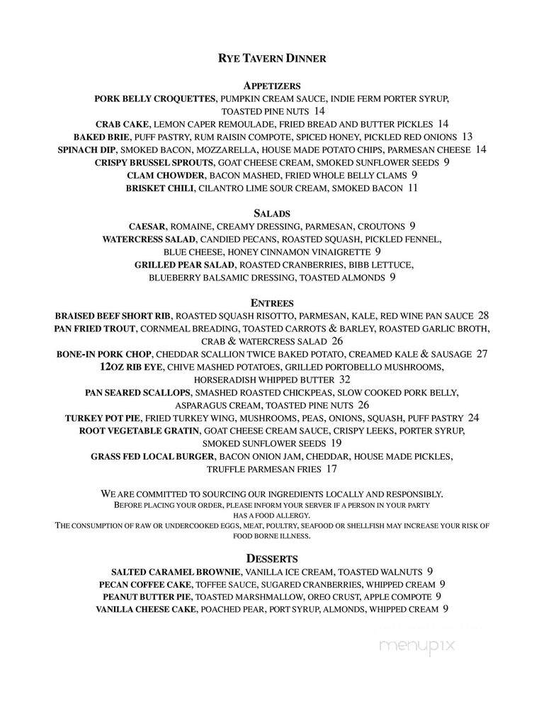 Menu Of Rye Tavern In Plymouth MA 02360 menu-of-rye-tavern-in-plymouth-ma-02360