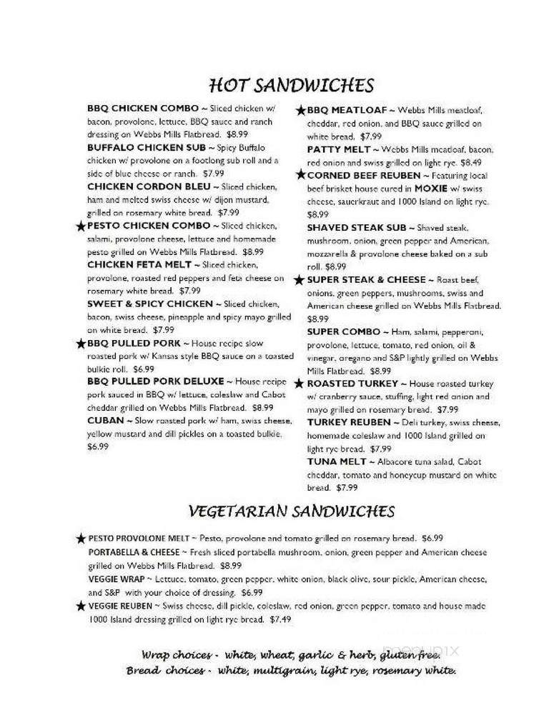 Webbs Mills Eats and Craft Brews - Casco, ME menu_pic