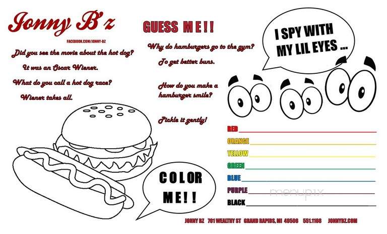 Johnny B'z Dogs n More - Grand Rapids, MI menu_pic
