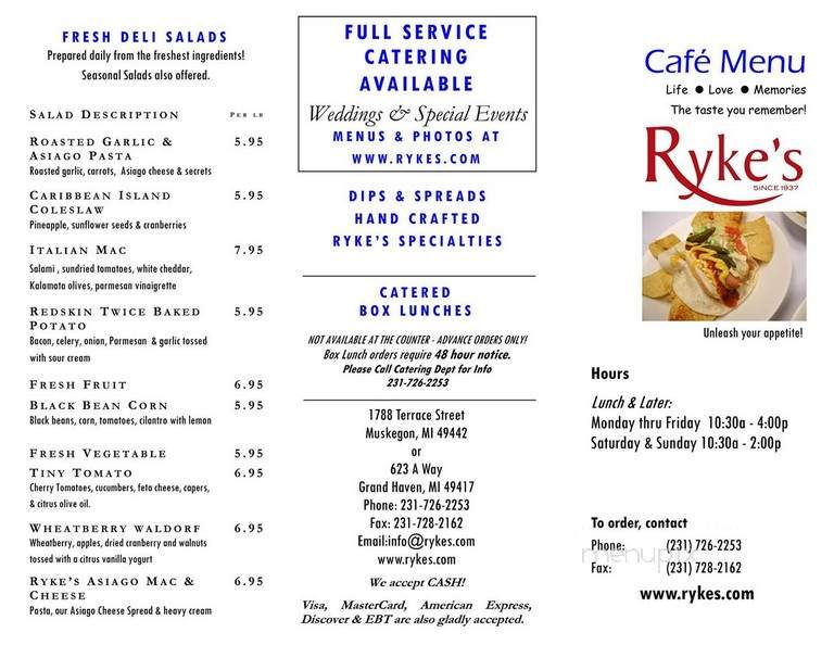 Ryke's Bakery, Catering, & Cafe - Muskegon, MI