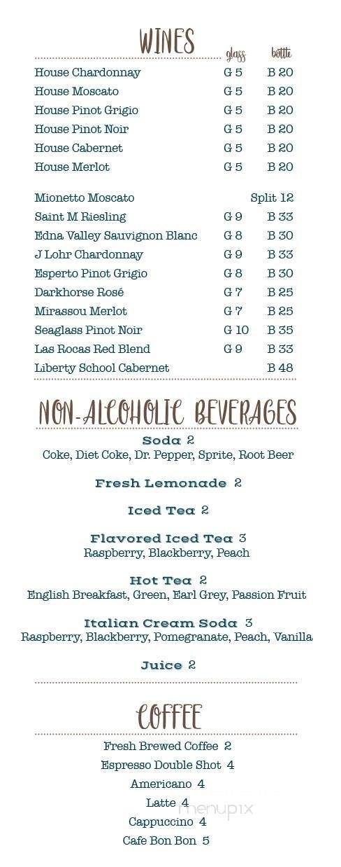 Aviary - Springfield, MO menu_pic