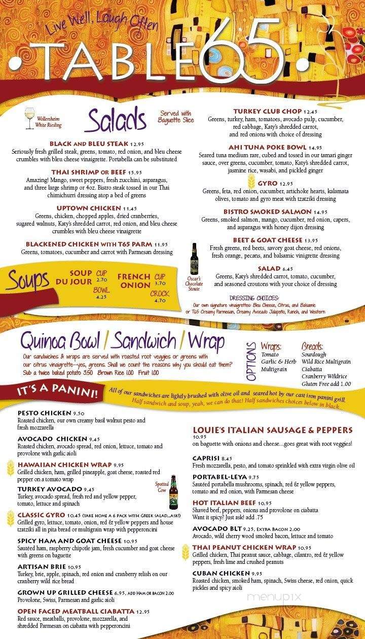 Table 65 - New Richmond, WI menu_pic