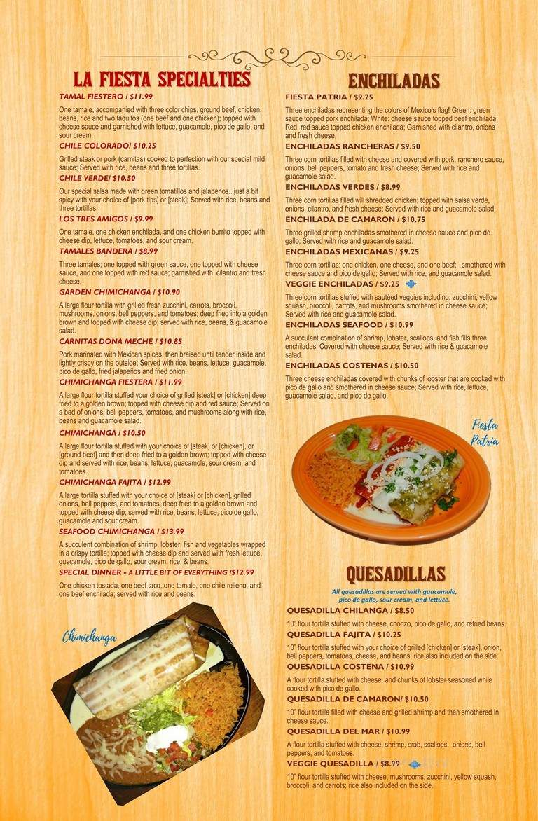 La Fiesta Mexican Restaurant - Saint Louis, MO menu_pic