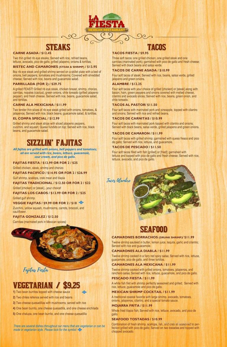 La Fiesta Mexican Restaurant - Saint Louis, MO menu_pic