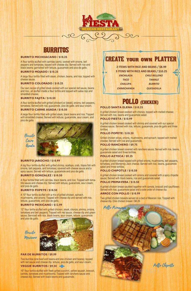La Fiesta Mexican Restaurant - Saint Louis, MO menu_pic