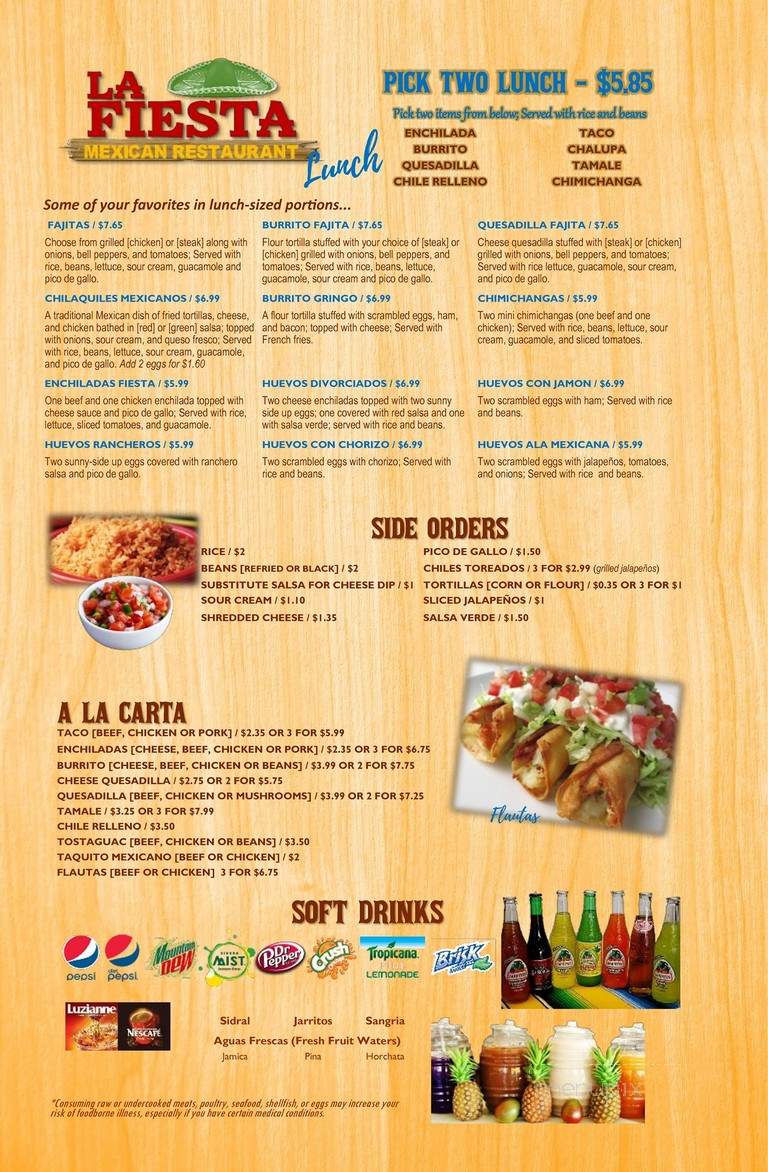 La Fiesta Mexican Restaurant - Saint Louis, MO menu_pic