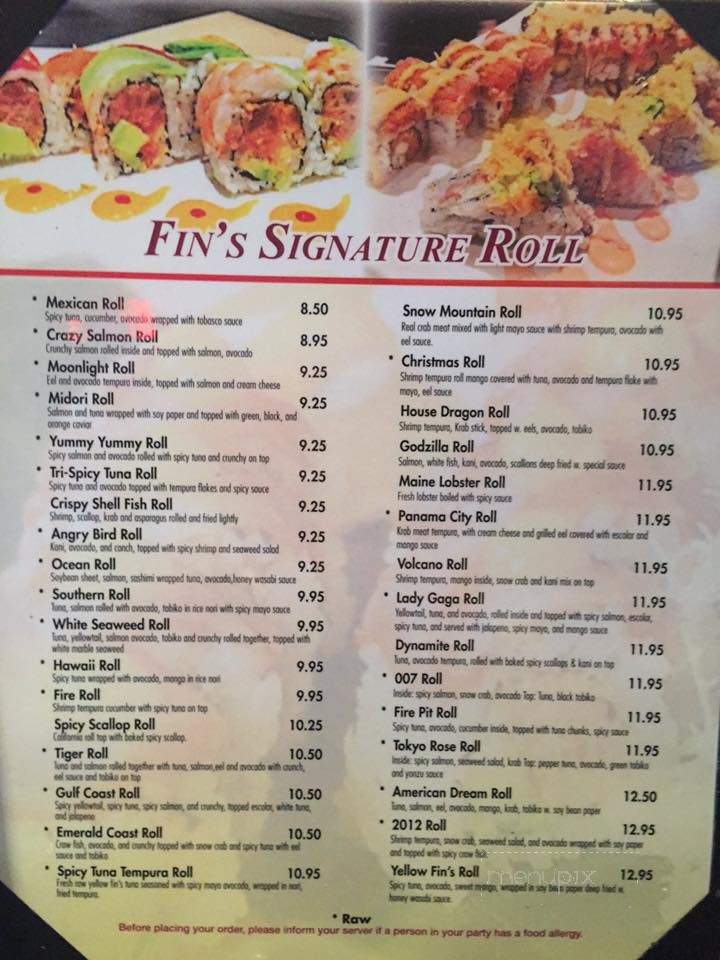 Fin's Japanese Sushi Grill - Panama City, FL